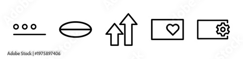 Business assessment and evaluation outline icons