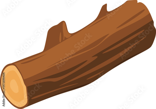 Wooden Log Illustration