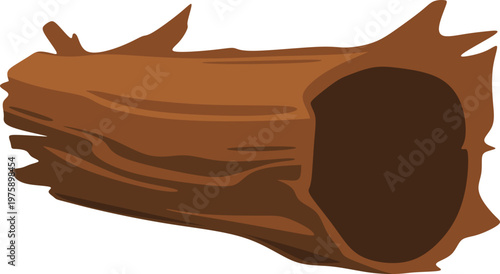 Wooden Log Illustration