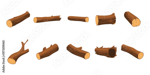 Wooden Log Illustration