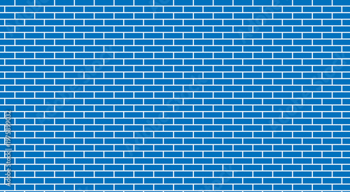 Blue brick wall texture. Seamless pattern brick wall. Abstract empty background brick wall view. Vector block stone, brickwork for texture banner
