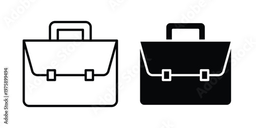 Briefcase icon. glyph solid icons collection. Line icons