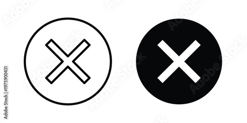 Cancel icon. glyph solid icons collection. Line icons