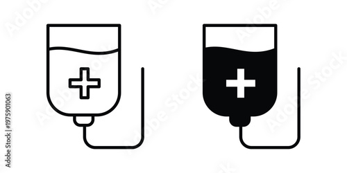 Chemotherapy icon. glyph solid icons collection. Line icons