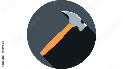 Curved blade knife icon representing sharp cutting tool used in kitchen preparation and food processing tasks vector