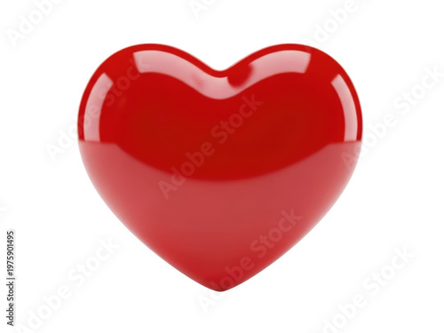A vibrant red heart symbolizing love and affection