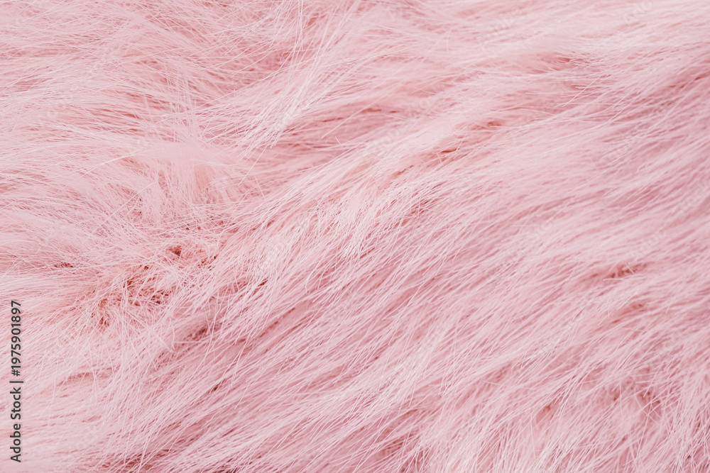 Fototapeta premium Soft beautiful light pink fluffy luxurious textile material forms an elegant cozy background texture