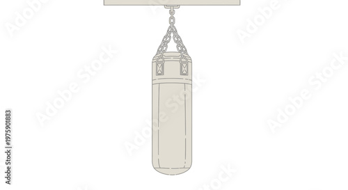 Punching Bag Hanging from Ceiling - Fitness Training Equipment