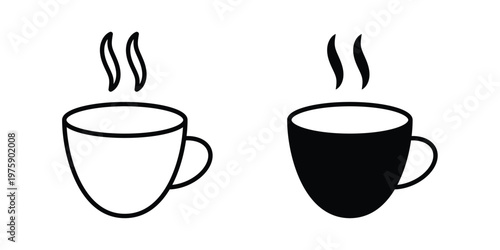 Coffee icon. glyph solid icons collection. Line icons