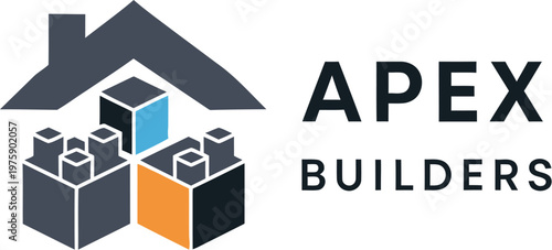 A logo for Apex Builders, a construction company with a modern design