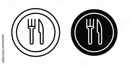 Cutlery icon. glyph solid icons collection. Line icons
