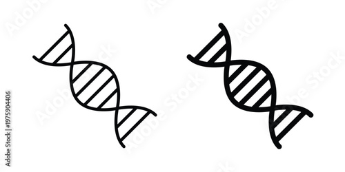 DNA icon. glyph solid icons collection. Line icons