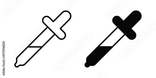 Eye dropper icon. glyph solid icons collection. Line icons