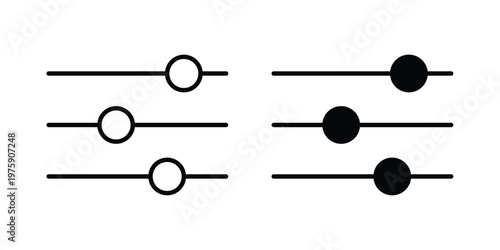 Filter Control icon. glyph solid icons collection. Line icons