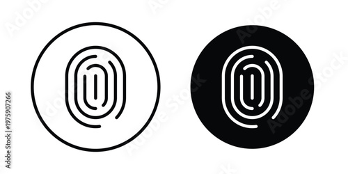 Fingerprint icon. glyph solid icons collection. Line icons