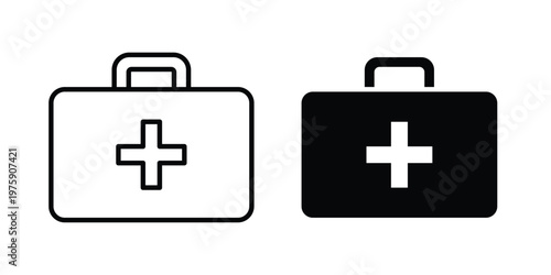 First aid icon. glyph solid icons collection. Line icons