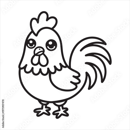 Cute Rooster Farm Animal