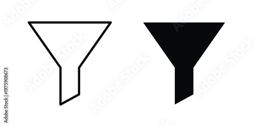 Funnel icon. glyph solid icons collection. Line icons