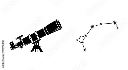 Telescope and Constellation: Exploring the Night Sky and Universe