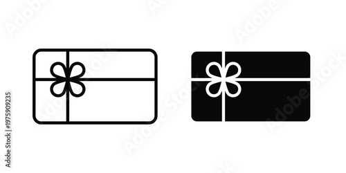 Gift card icon. glyph solid icons collection. Line icons