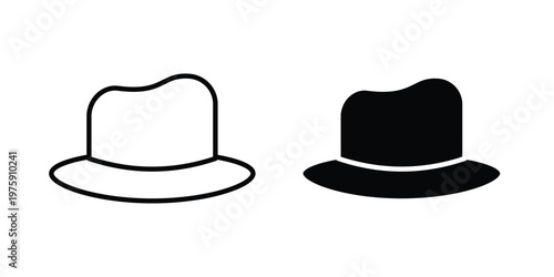 Hat icon. glyph solid icons collection. Line icons