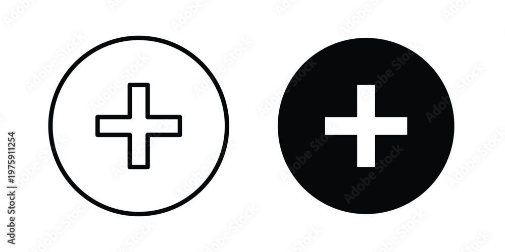 Obraz premium Hospital sign. glyph solid icons collection. Line icons