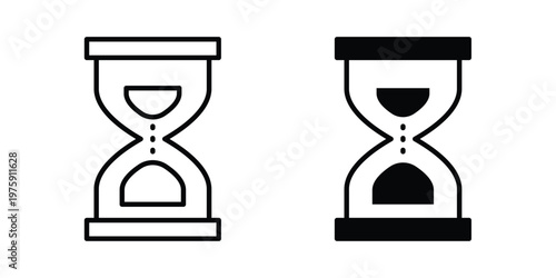 Hourglass icon. glyph solid icons collection. Line icons