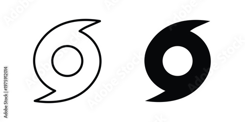 Hurricane icon. glyph solid icons collection. Line icons
