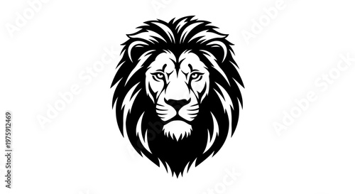 Majestic Lion Head Vector Illustration Roaring Power.