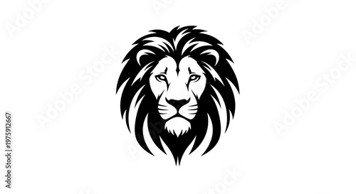 Majestic Lion Head Vector Illustration with Bold Mane.