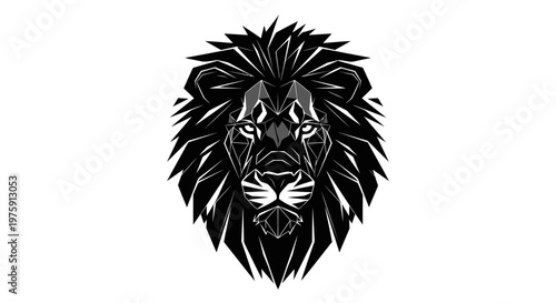 Majestic Lion Head Vector Illustration with Striking Details.