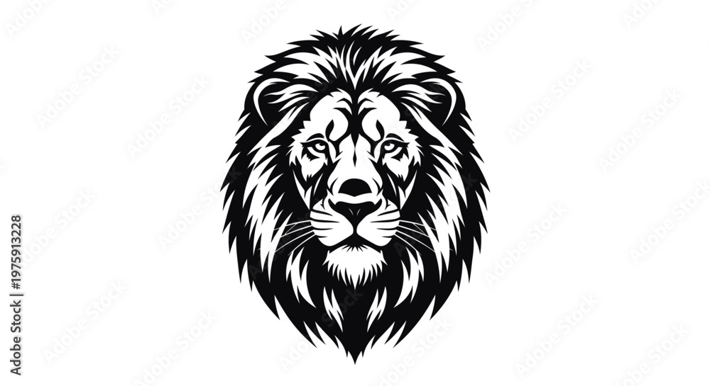 Obraz premium Majestic Lion Head Roaring with Power.