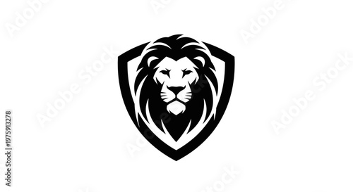 Majestic Lion Head Shield Logo Design.