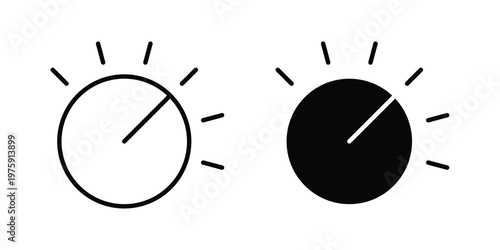 Knob icon. glyph solid icons collection. Line icons