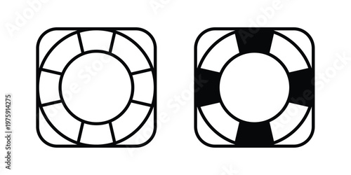 Life buoy icon. glyph solid icons collection. Line icons
