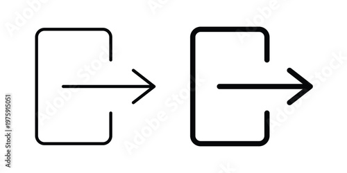 Log out icon. glyph solid icons collection. Line icons