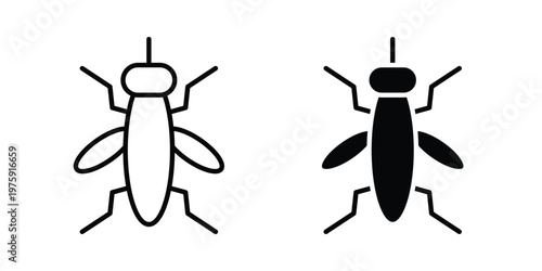 Mosquito icon. glyph solid icons collection. Line icons