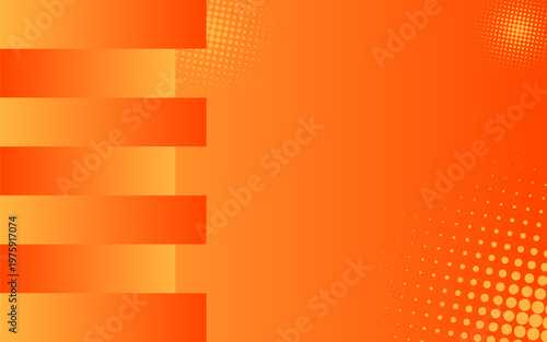 Vibrant Orange Gradient Background with Geometric Patterns.