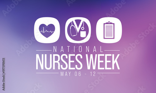 National Nurses week is observed every year from May 6 to 12, to mark the contributions that nurses make to society. Vector illustration.