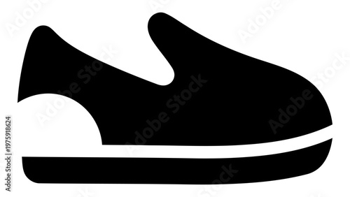 Kids slip on shoes icon, vector illustration isolated on white background