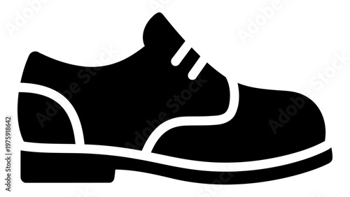 Kids school shoes icon, simple style