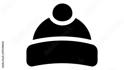 Kids winter cap icon