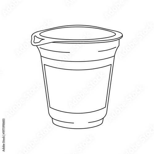 Disposable Plastic Cup Illustration.