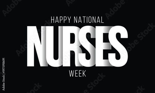 National Nurses week is observed every year from May 6 to 12, to mark the contributions that nurses make to society. Vector illustration.
