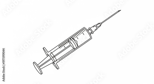 Medical Syringe with Needle Instrument.