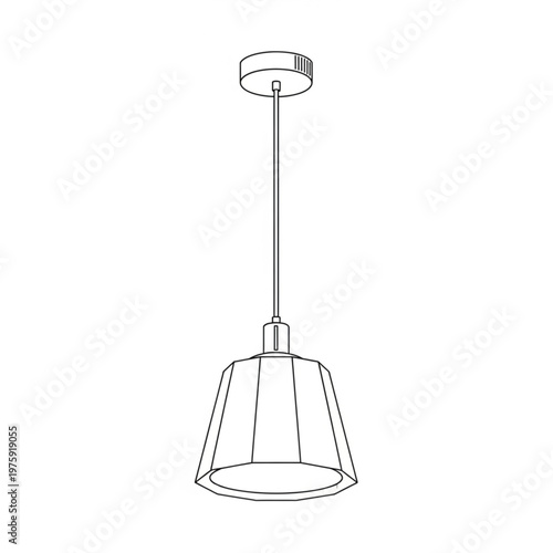 Modern hanging lamp shade fixture.