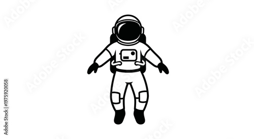 Astronaut Illustration - Space Explorer in Zero Gravity