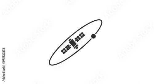 Satellite orbiting Earth, space exploration, communication technology