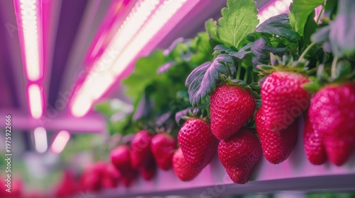 Smart Agriculture in Thailand: Hydroponic Strawberry Farming Under LED Grow Lights - Futuristic Indoor Farming