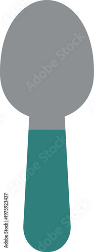 Spoon with teal handle design